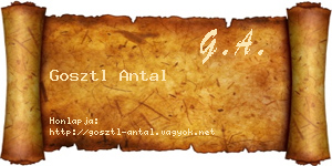 Gosztl Antal névjegykártya
